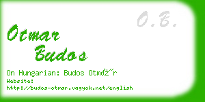 otmar budos business card